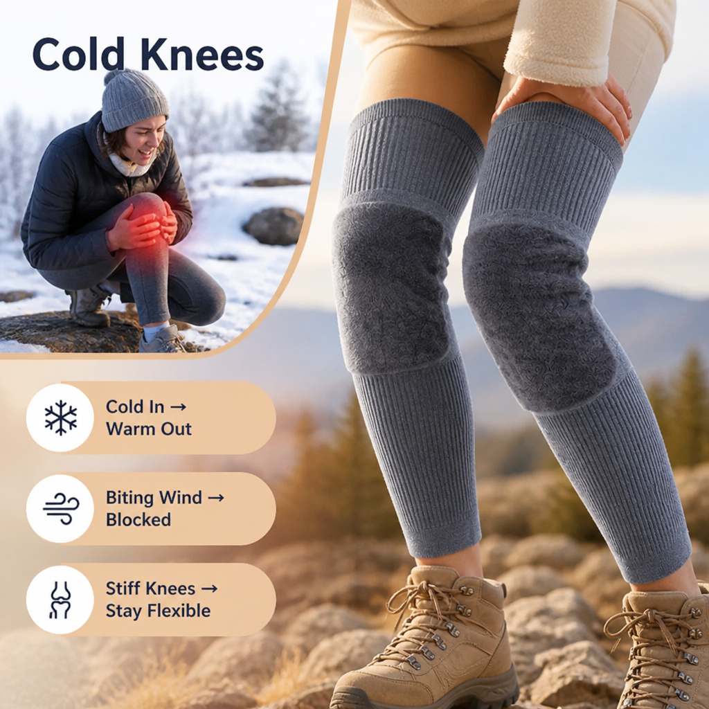 KneeHearth™ Plush Knee Warmers — Cozy All-Day Warmth
