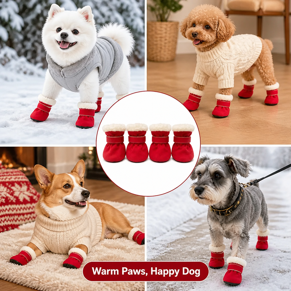 Pawkindle™ Winter Dog Boots — Keep Paws Warm and Steady