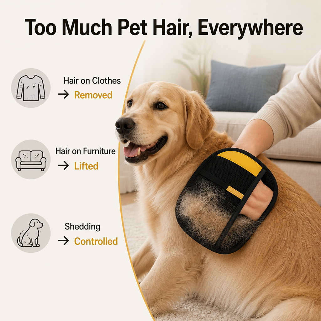 FurGlide™ Pet Grooming Glove — Gentle Shedding Care