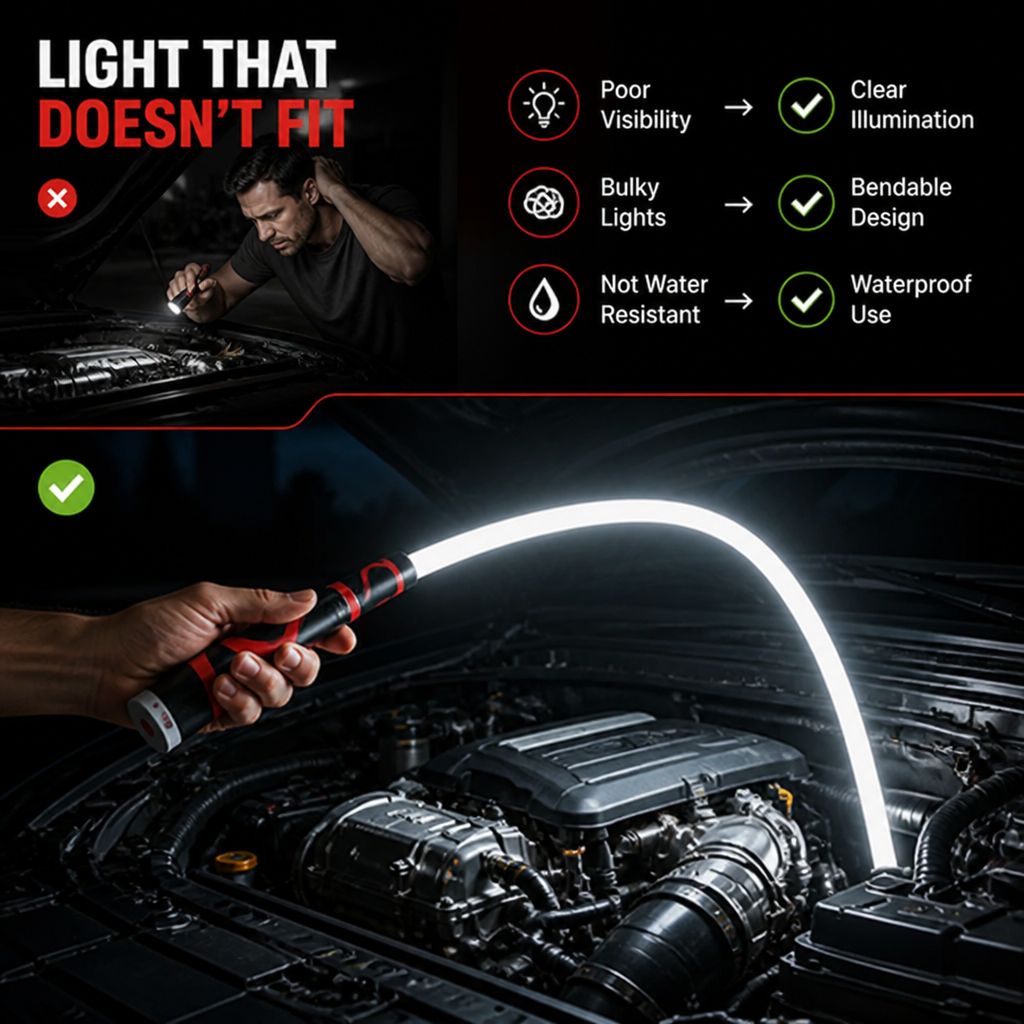 BendGlow™ Flexible Rechargeable LED Work Light — Bend It Anywhere