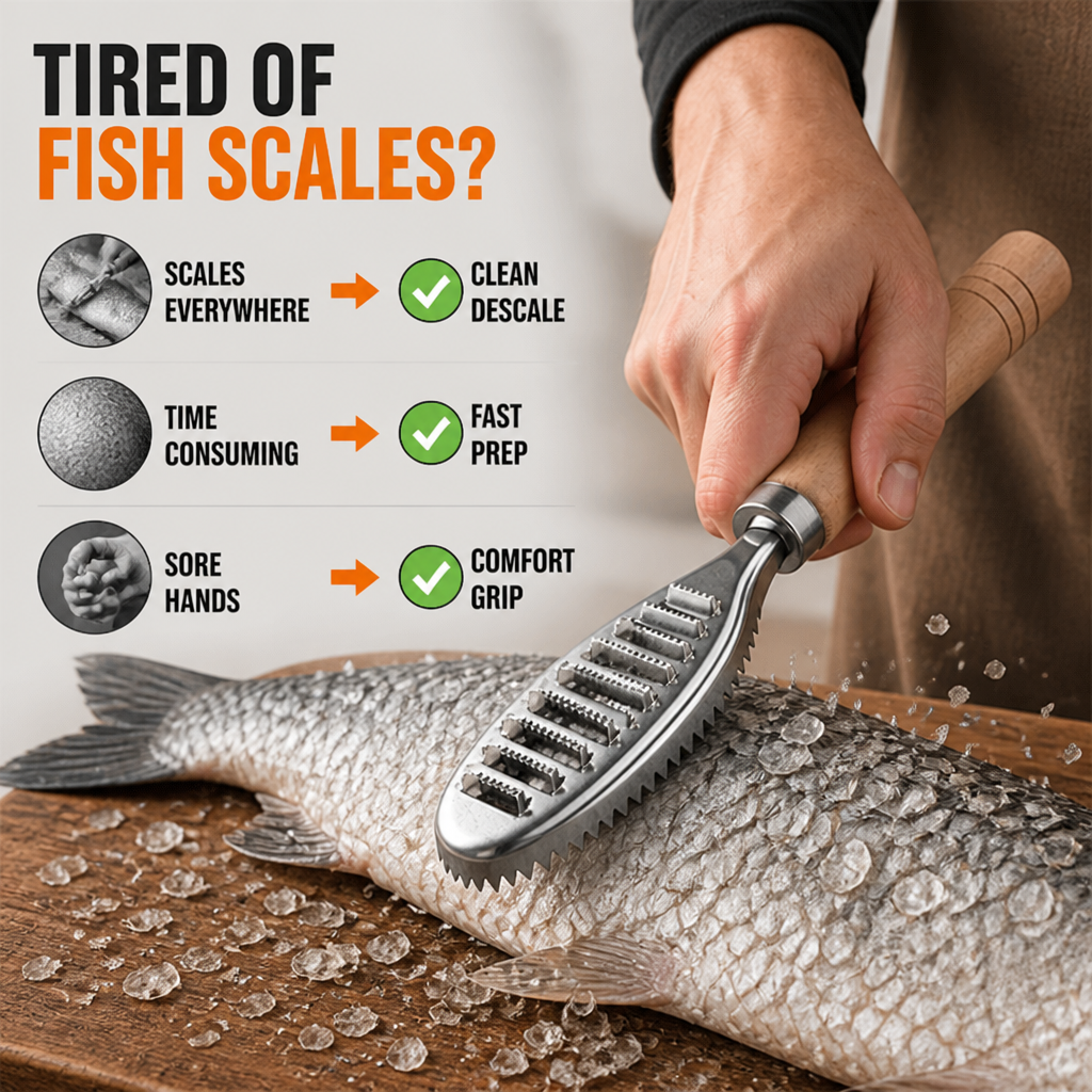 FishScale™ — Easy Fish Scaling & Cleaning Tool