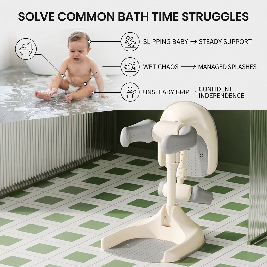 SplashNook™ Adjustable Baby Bath Seat — Steady, Calm Bath Time