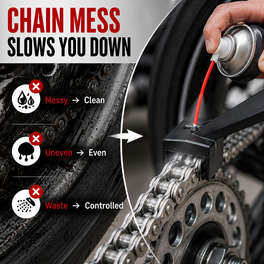ChainClean™ — Precision Motorcycle Chain Cleaner