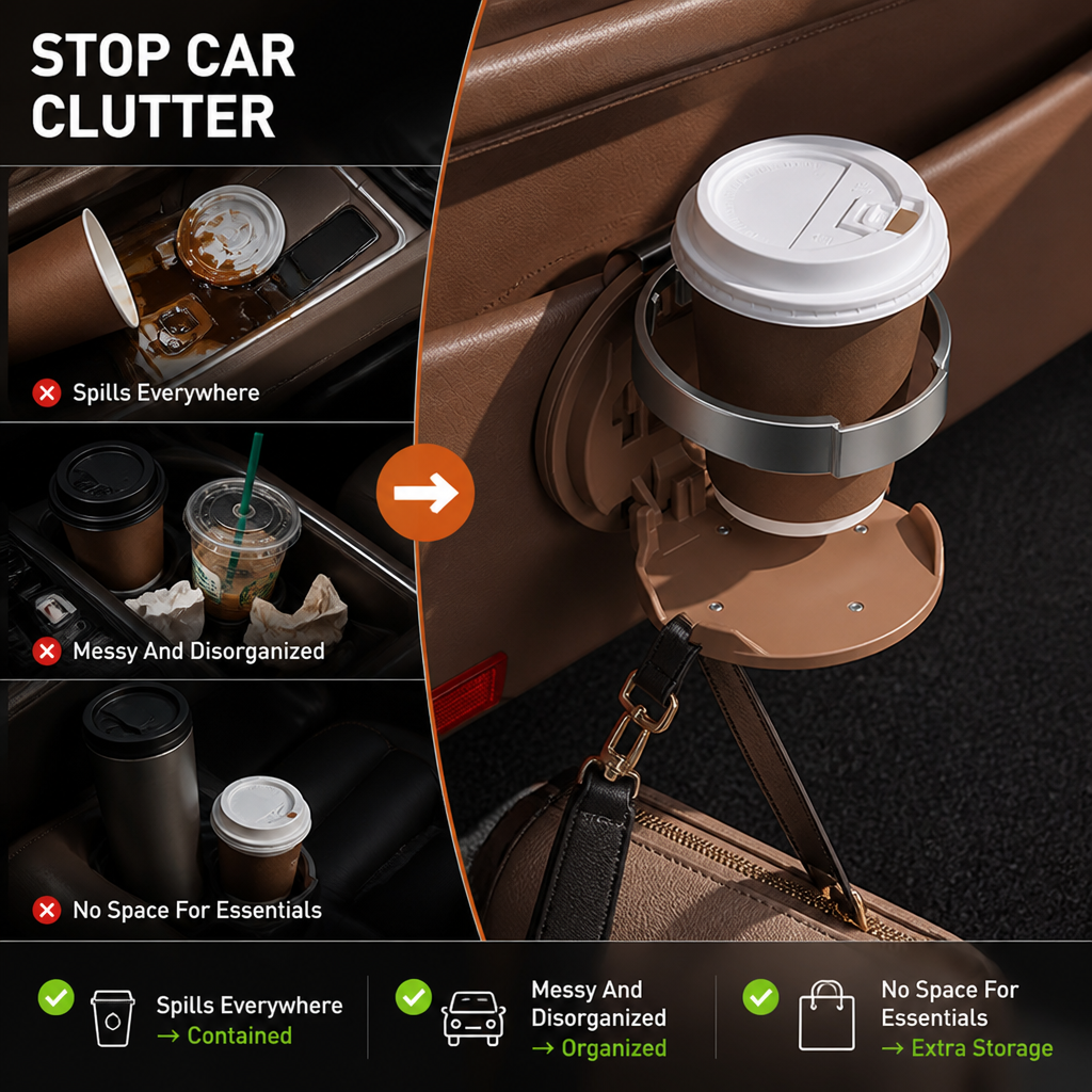 CupDock™ — Car Cup Holder Organizer