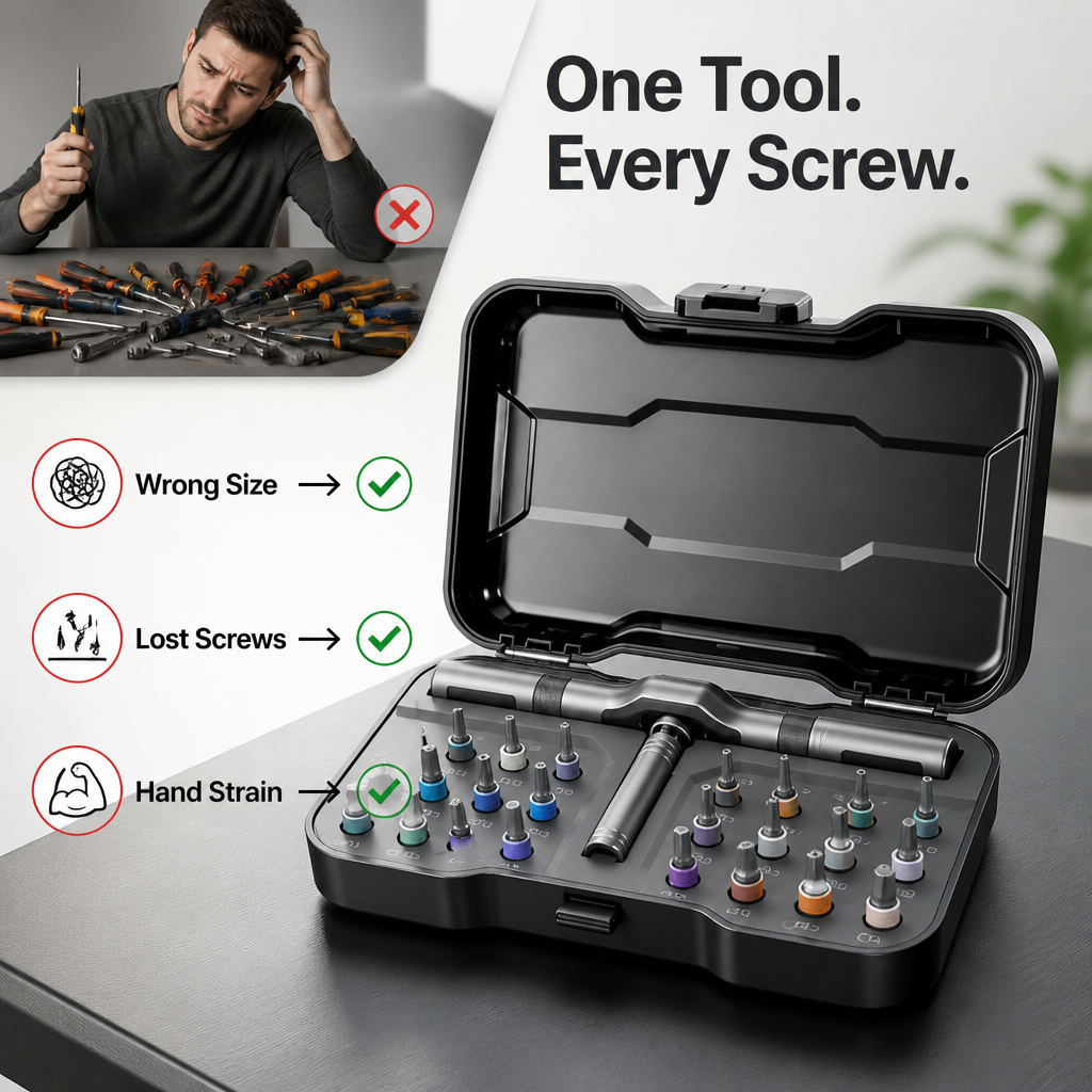 FixPoint™ 24-in-1 Ratchet Precision Screwdriver Set
