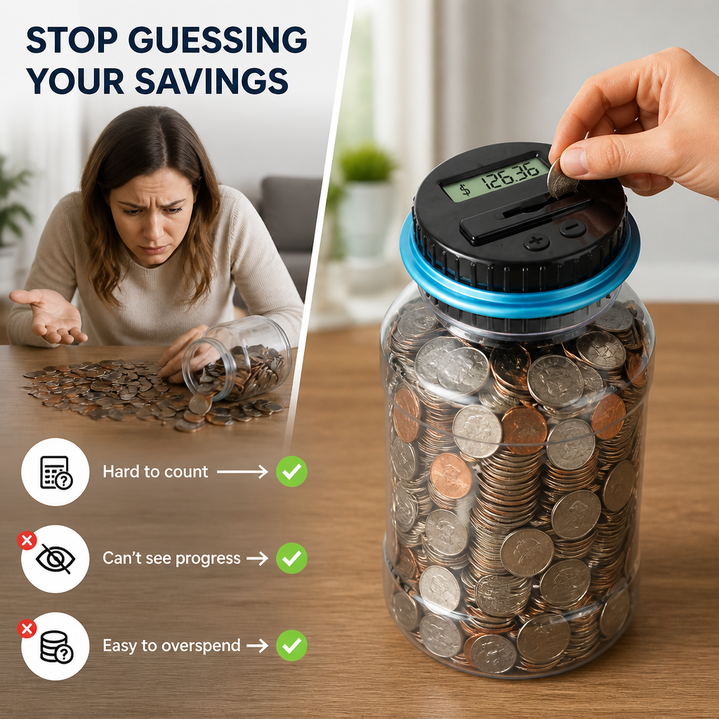 CoinCount™ — Digital Coin Counting Jar