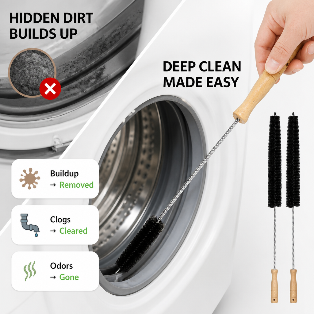 LintReach™ Long Appliance Cleaning Brush — Reach Hidden Dust