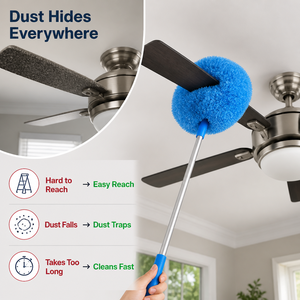 DustPro™ - Ceiling & Fan Cleaning Duster