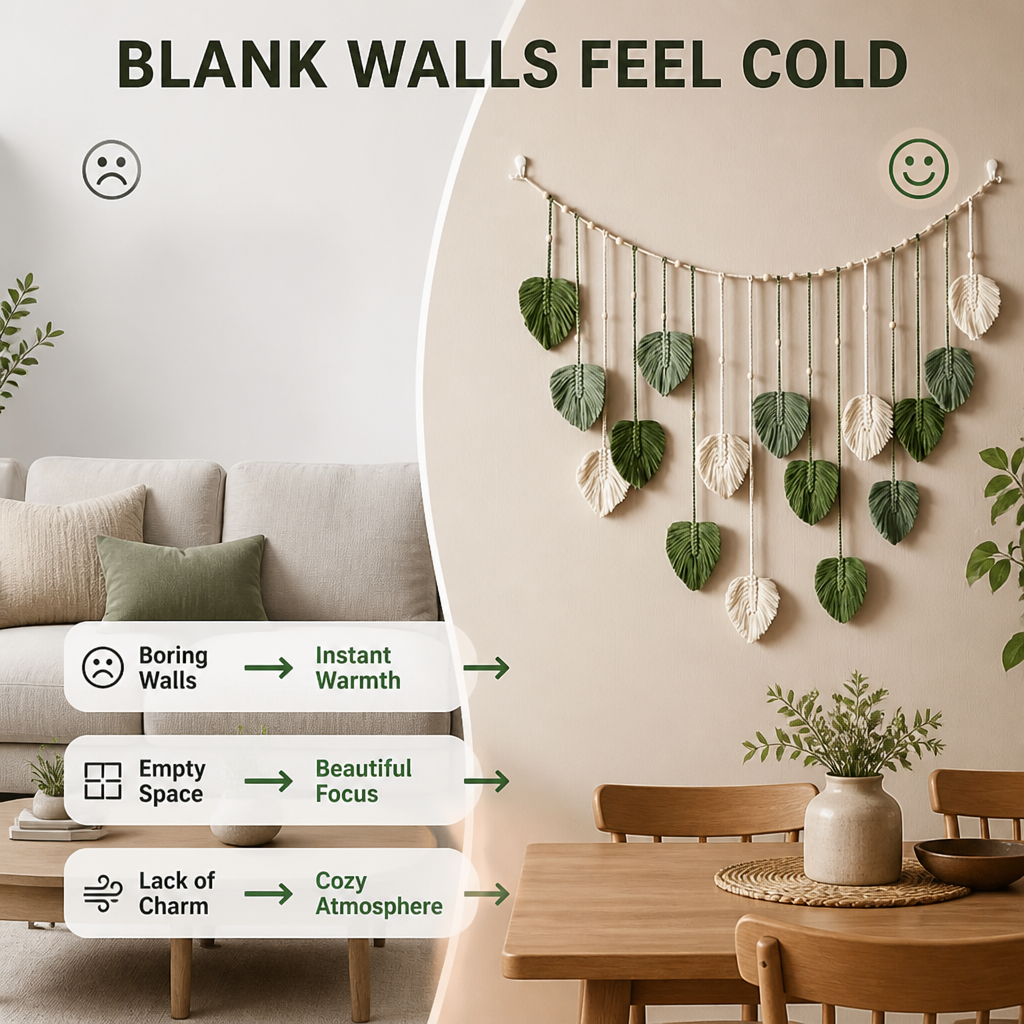 LeafTassel™ — Boho Leaf Wall Hanging