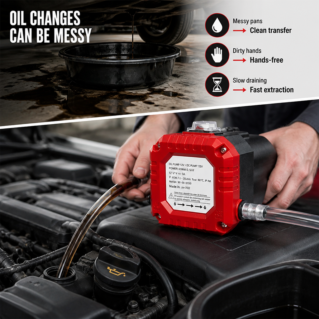 SumpEase™ Electric Oil Change Pump — Mess-Free Fluid Extraction