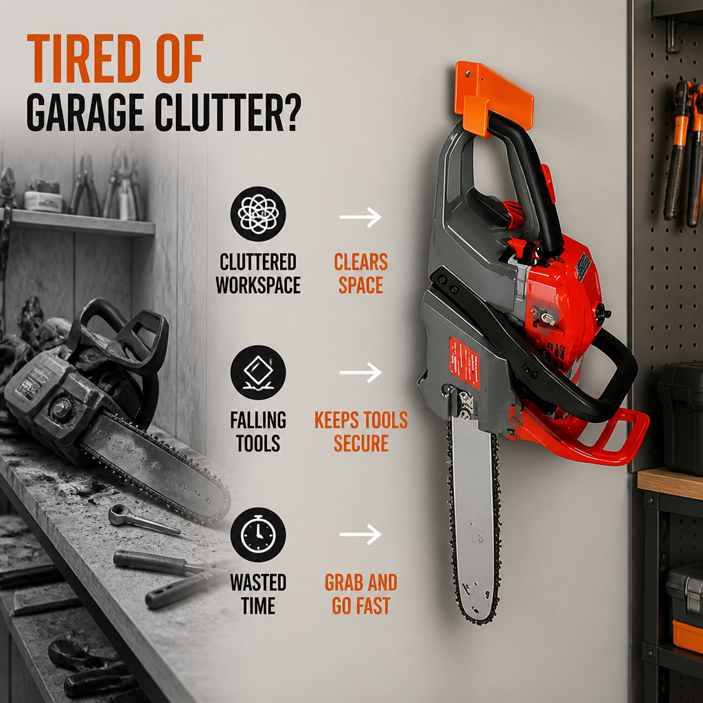 SecureHold™ - Wall-Mounted Tool Bracket