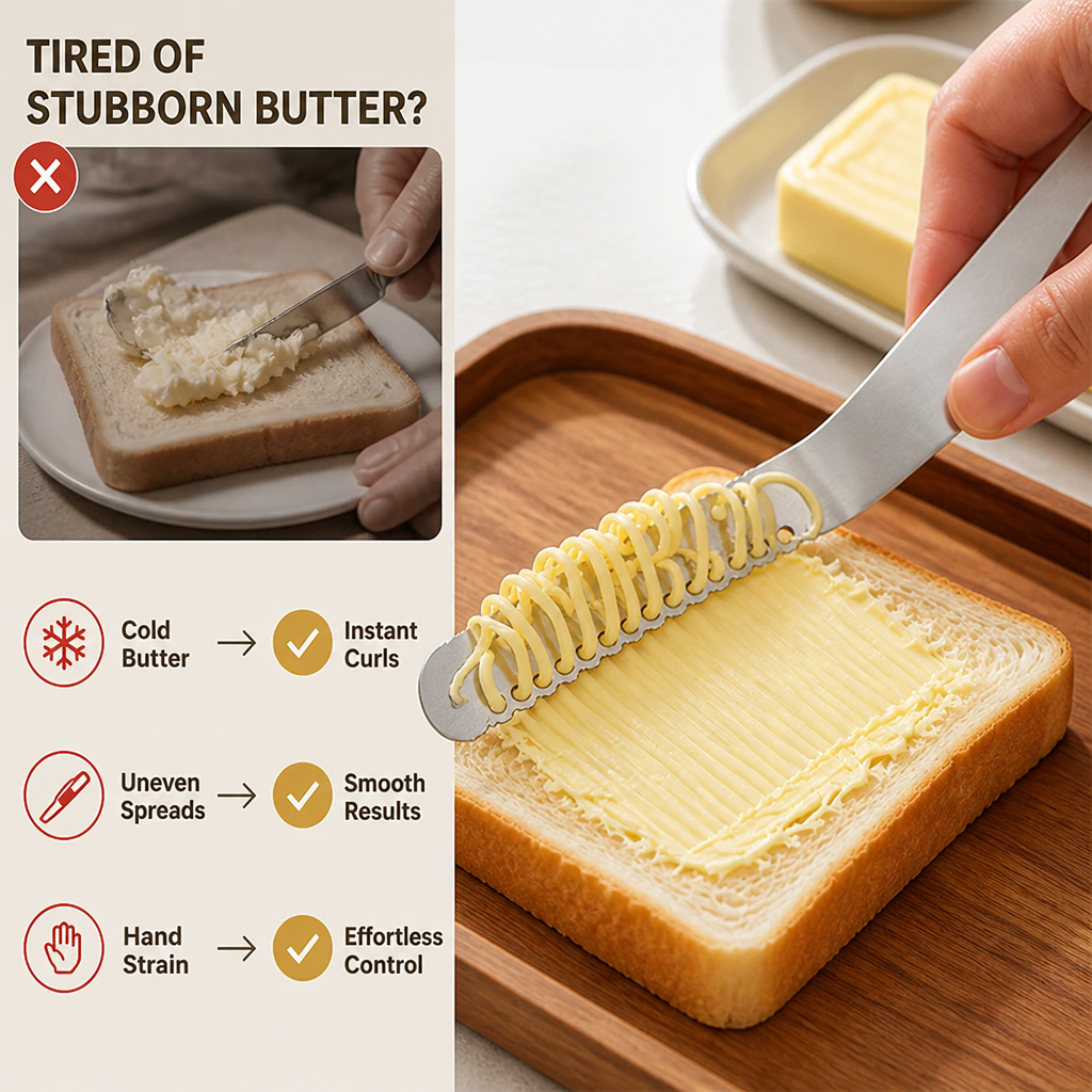 ButterGlide™ 3-in-1 Stainless Butter Spreader