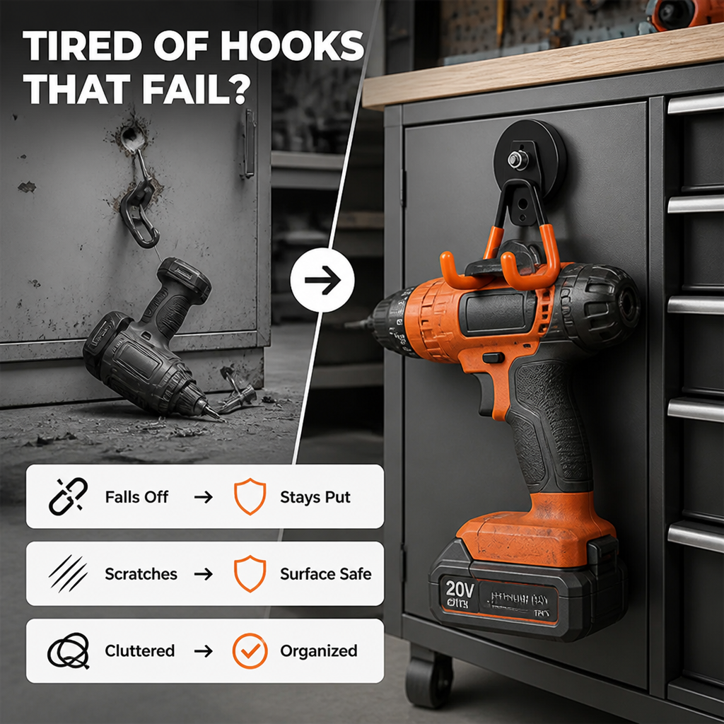 MagnaHook™ - Heavy-Duty Magnetic Tool Holder
