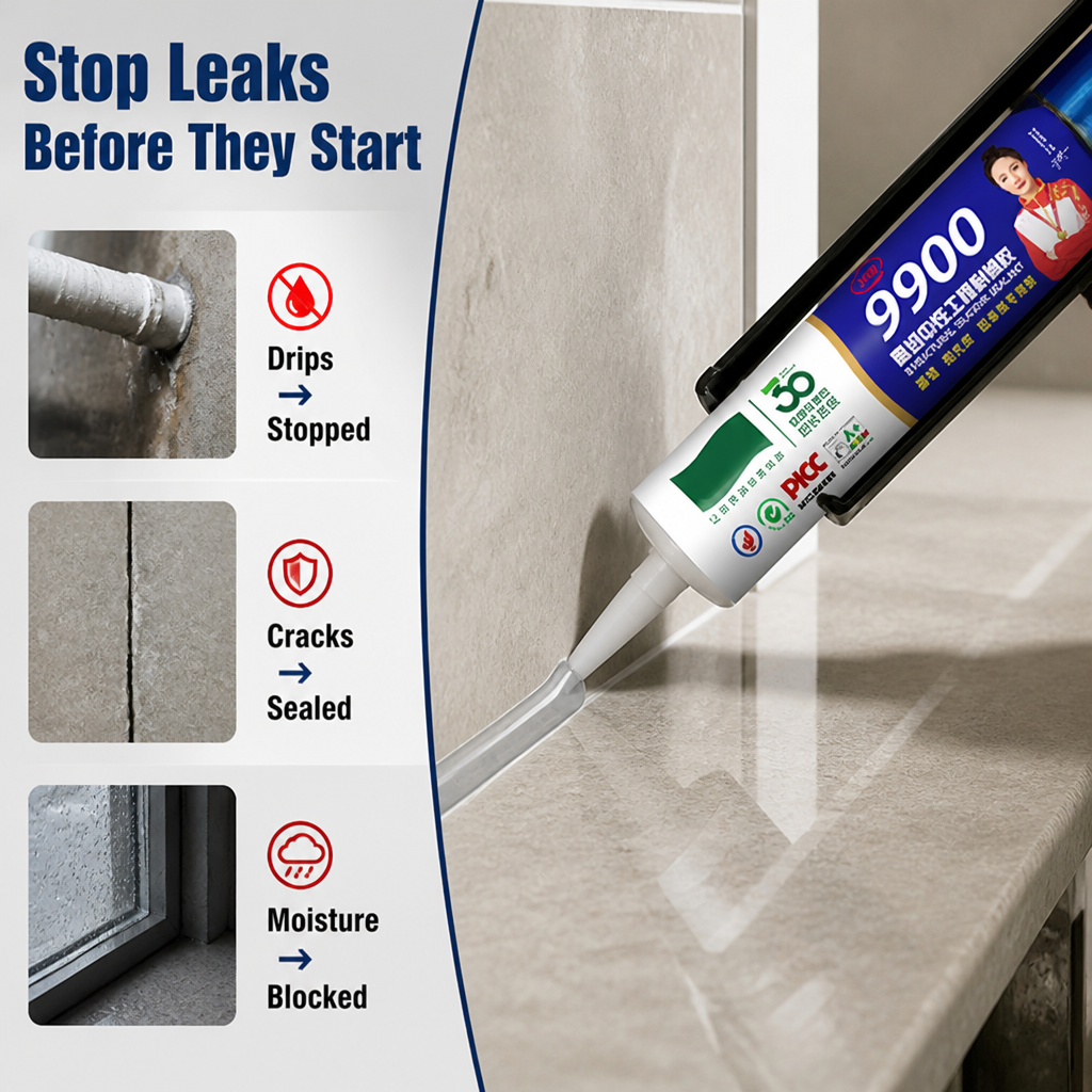HydroSeal™ Waterproof Sealant — Clear Bond for Cracks & Gaps