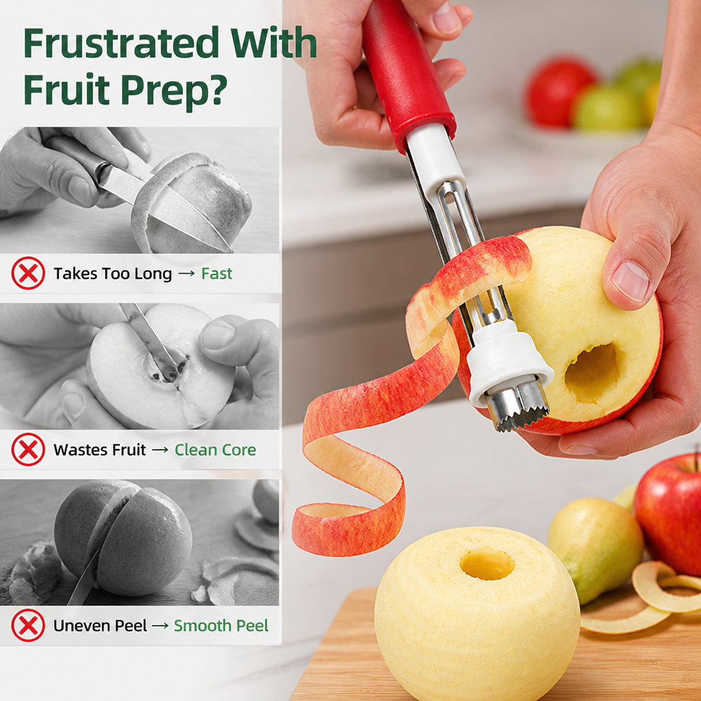 CoreSwift™ — Quick Fruit Corer & Slicer
