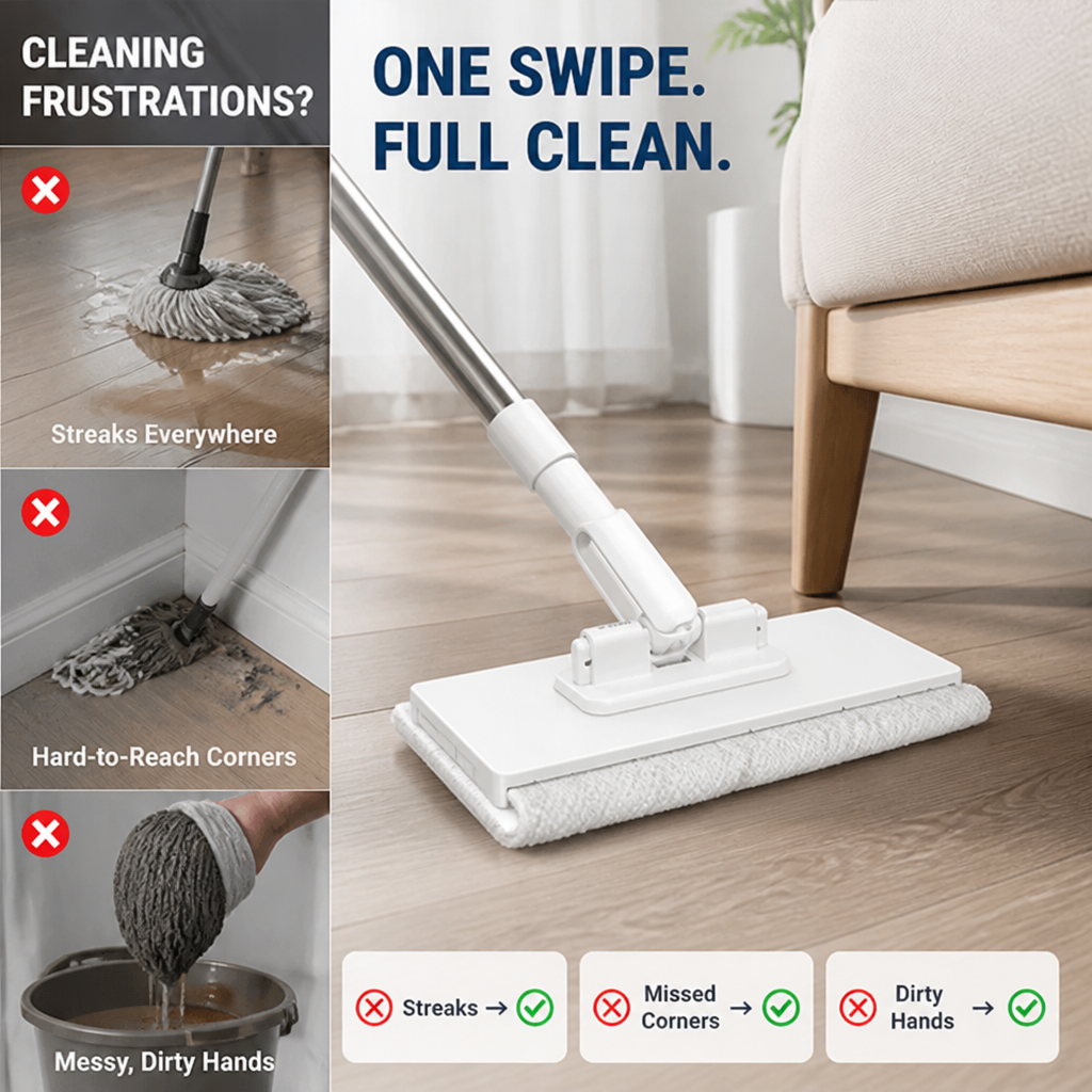 FlatGlide™ Flat Mop Set — Clean Floors With Ease