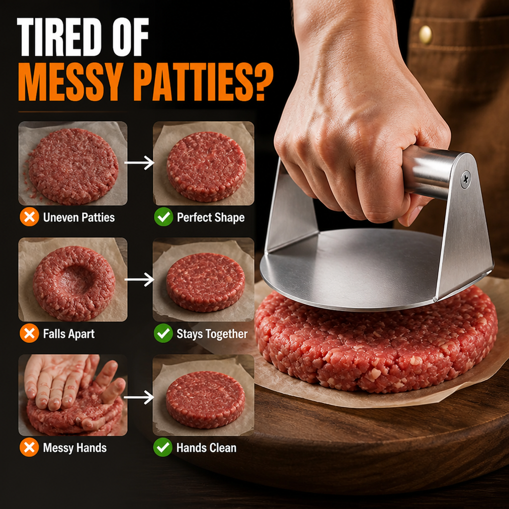 PattyPro™ Stainless Steel Burger Press