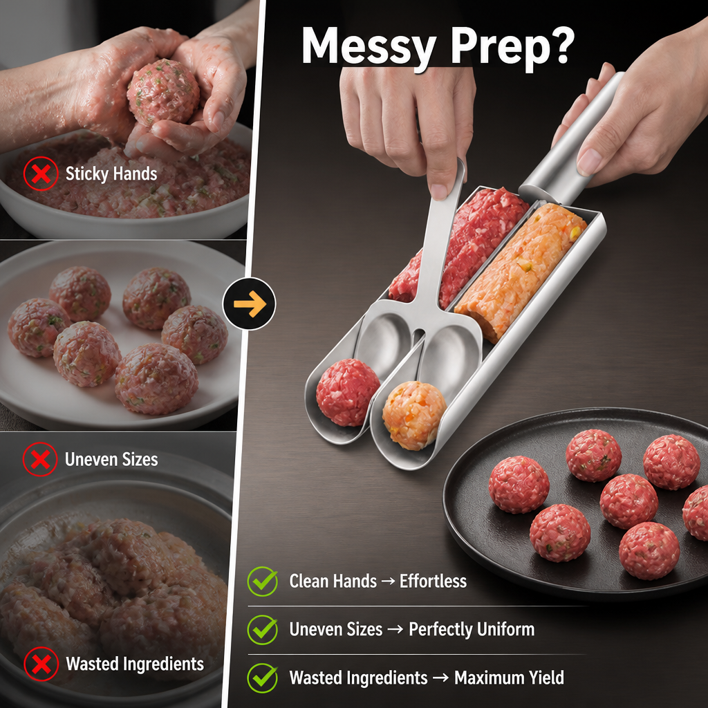 BallPress™ — Easy Meatball Shaping Tool