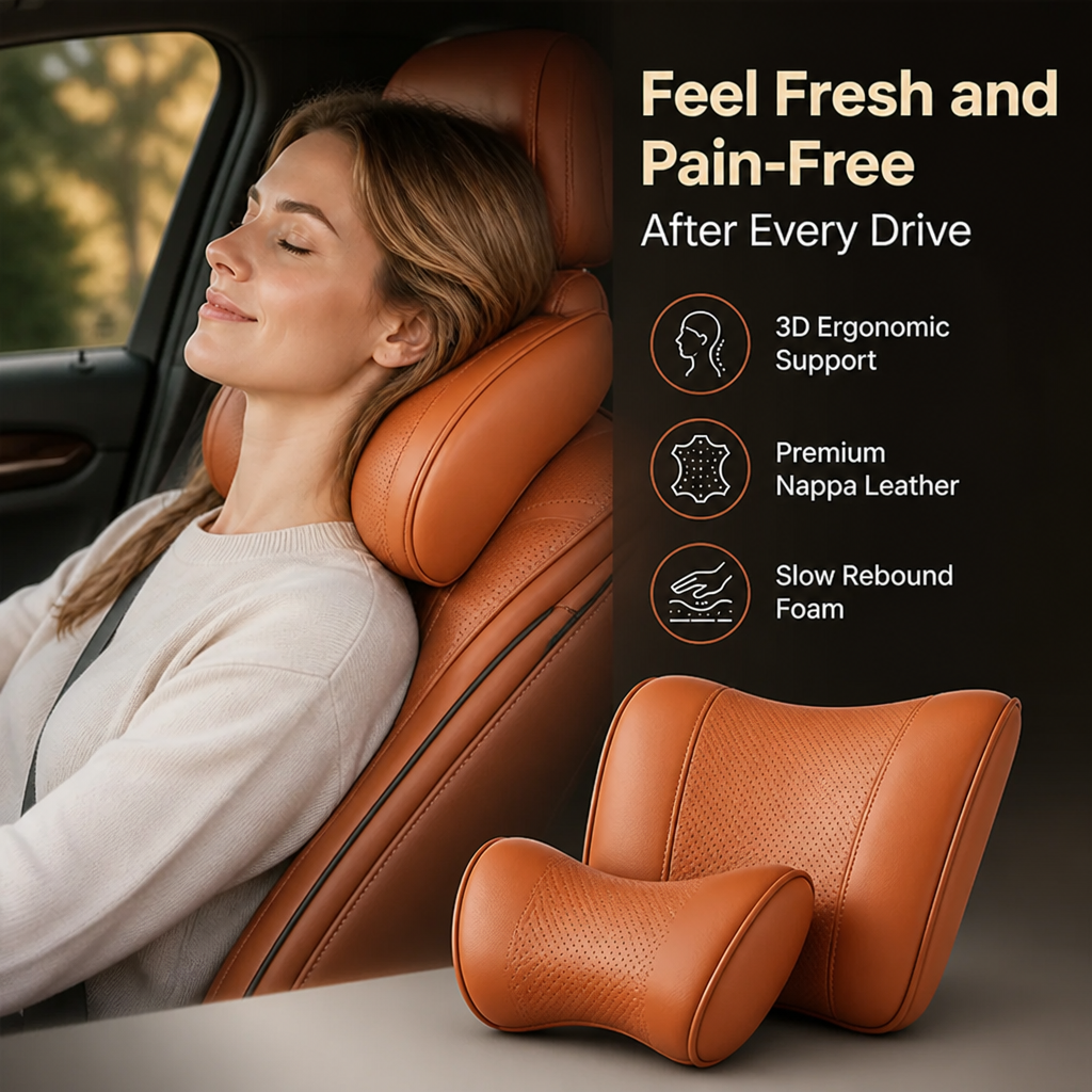 NeckEase™ - Premium Car Neck Support Pillow
