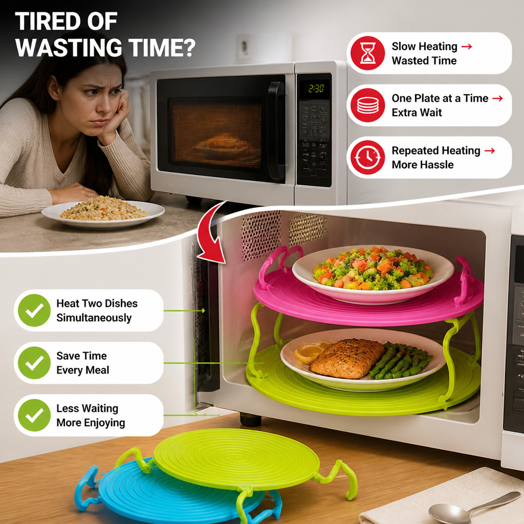 HeatMate™ — Multi-Level Microwave Food Warmer
