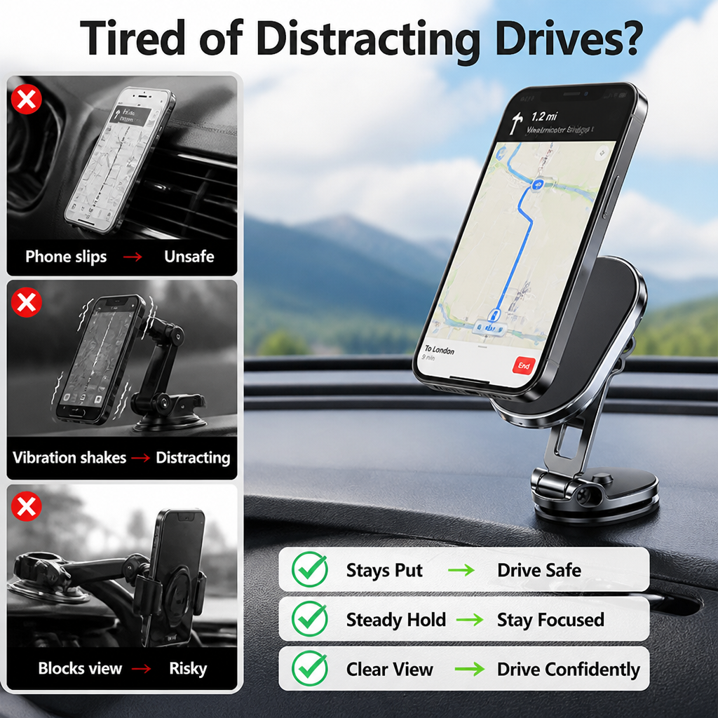 GripNest™ Magnetic Phone Mount