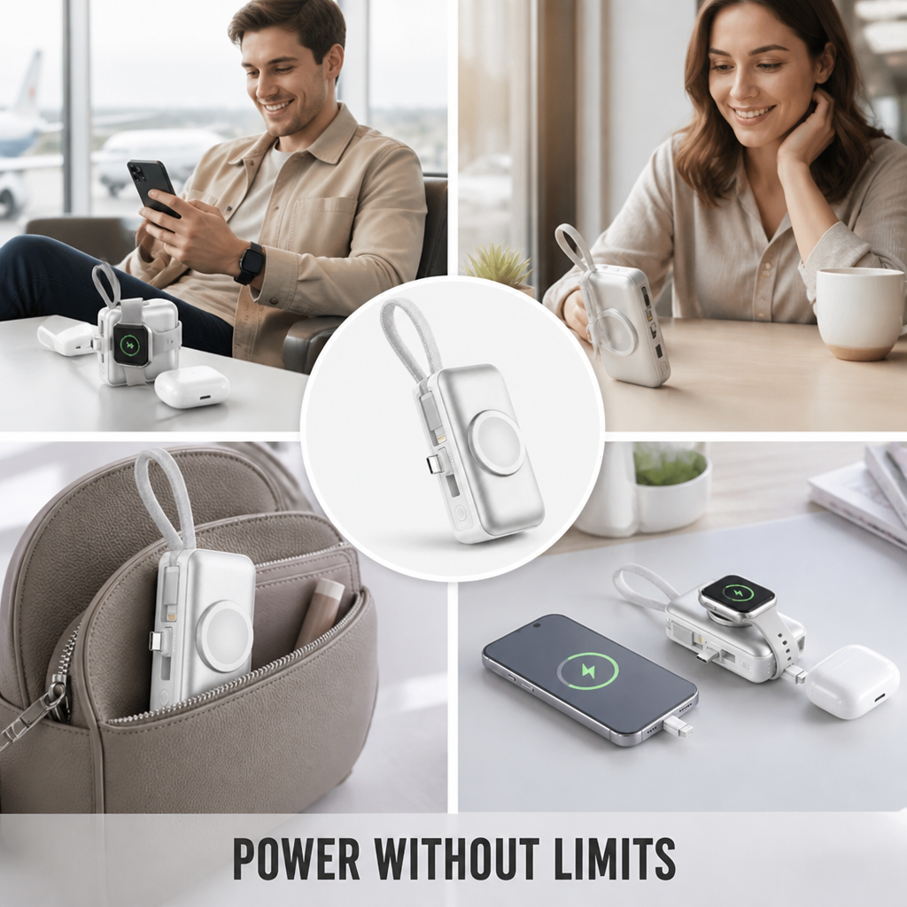 ChargeKnot™ 3-in-1 Mini Power Bank