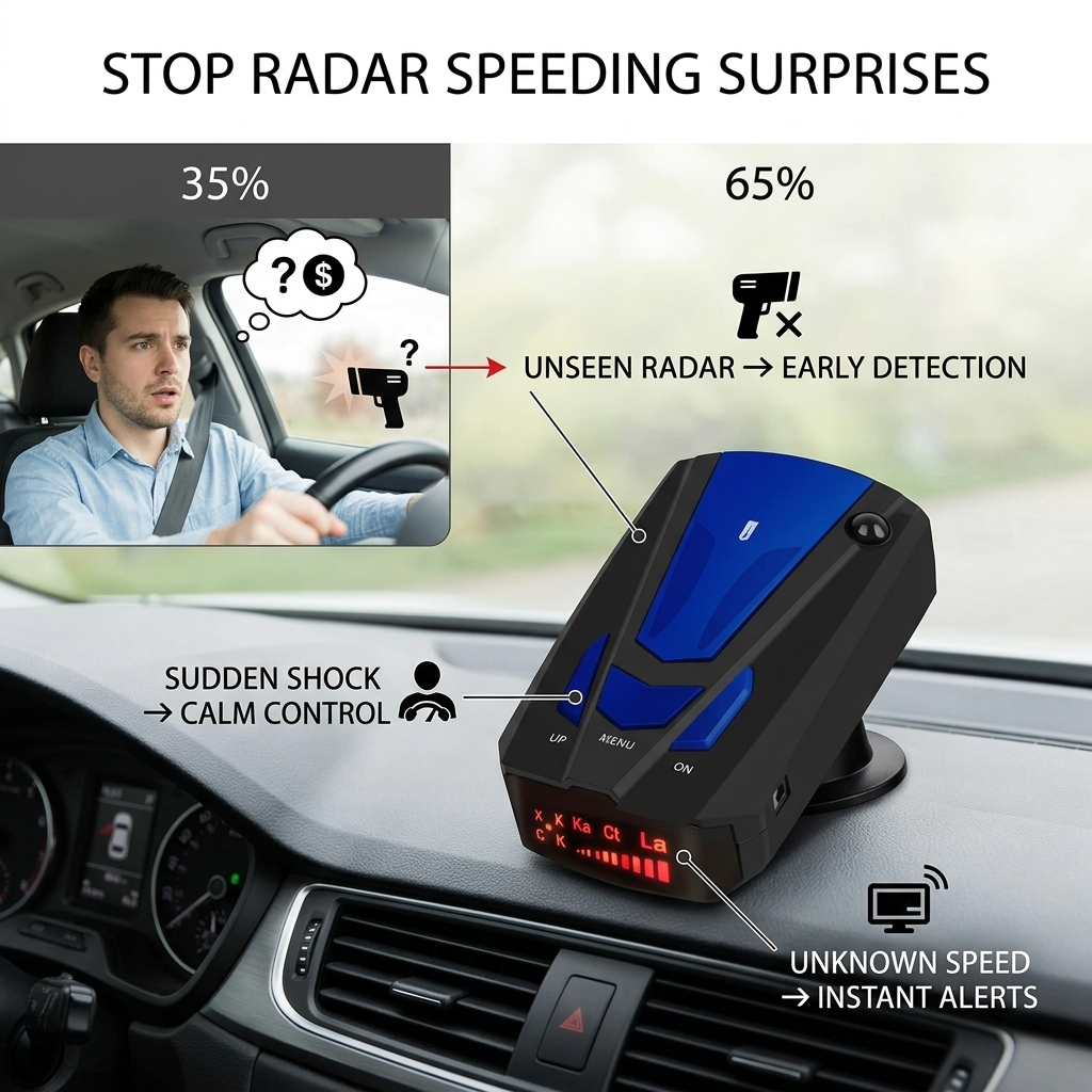 RadarWatch™ Car Radar Detector — Voice Alerts For Safer Drives