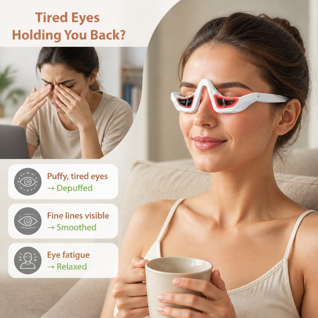 GlowGaze™ Red Light Eye Massager — Relax Tired Eyes