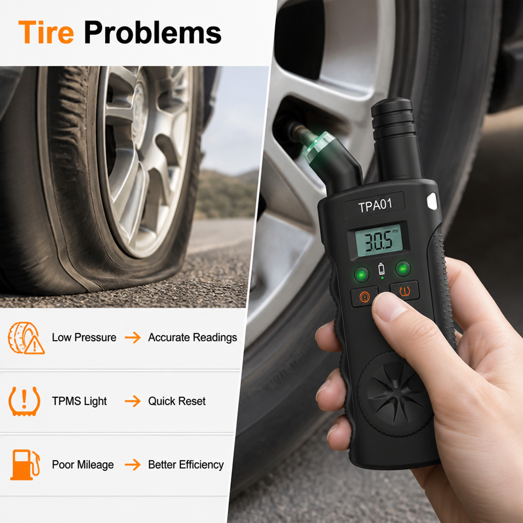 TreadSense™ Digital Tire Pressure Gauge — Check Tires With Ease