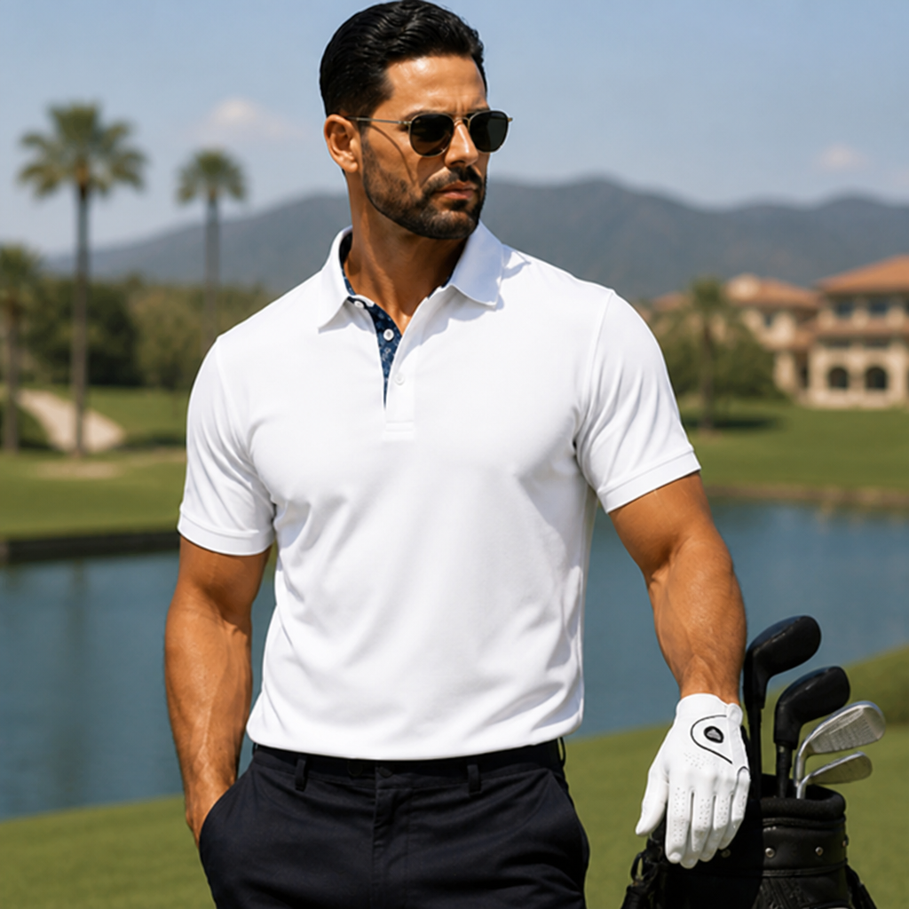 TeeLine™ Men's Stretch Golf Polo — Breathable, Sharp Fit