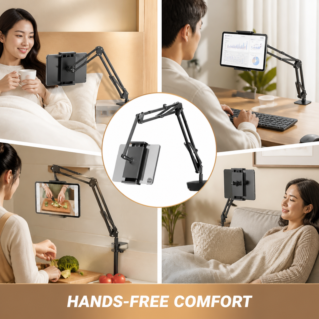 LazyReach™ Flexible Tablet Holder — Hands-Free Viewing Anywhere