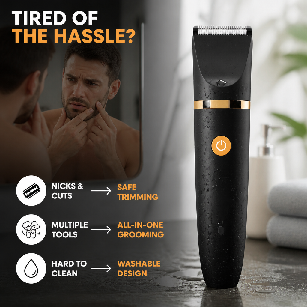 GroomVolt™ Waterproof Body Trimmer Set — Easy Everyday Grooming