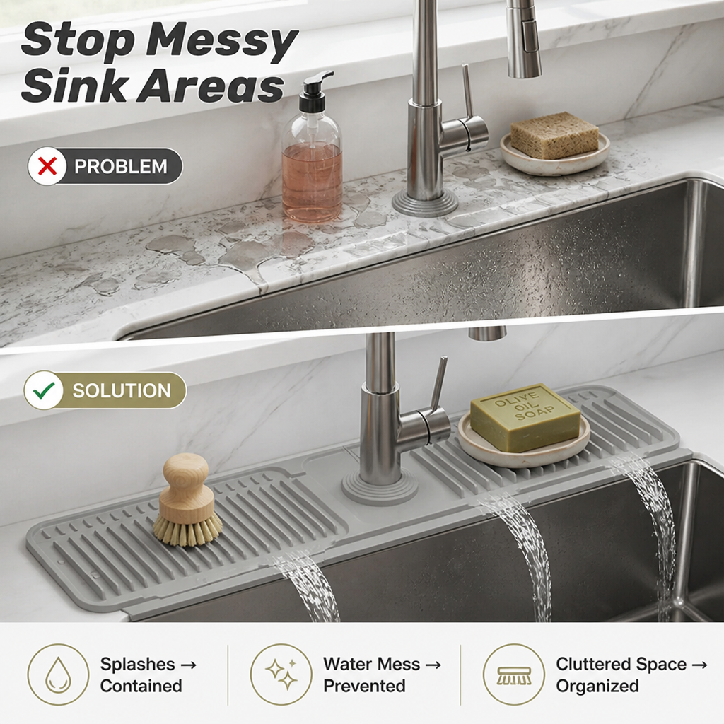 SinkGuard™ — Keep Your Sink Dry, Clean, and Clutter-Free