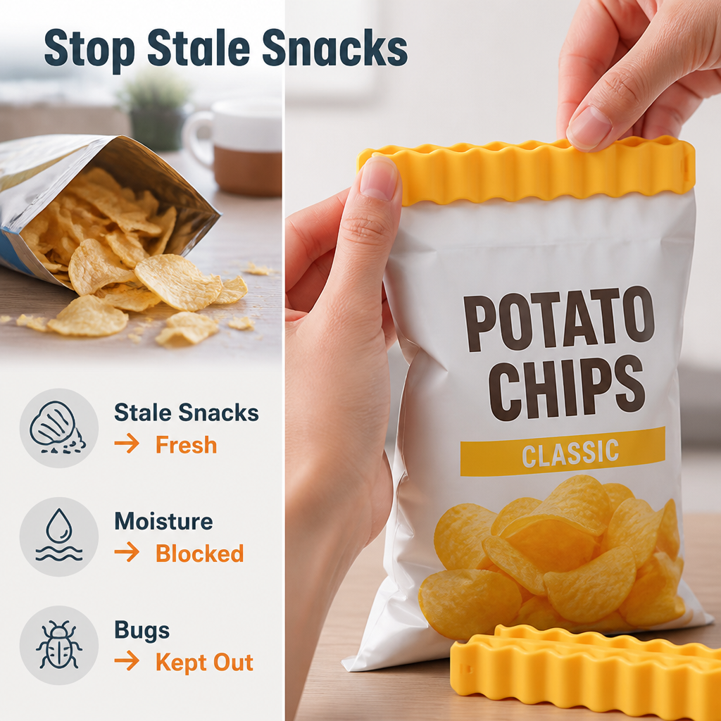 FryLatch™ Fries Chip Bag Clips — Keep Snacks Crisp