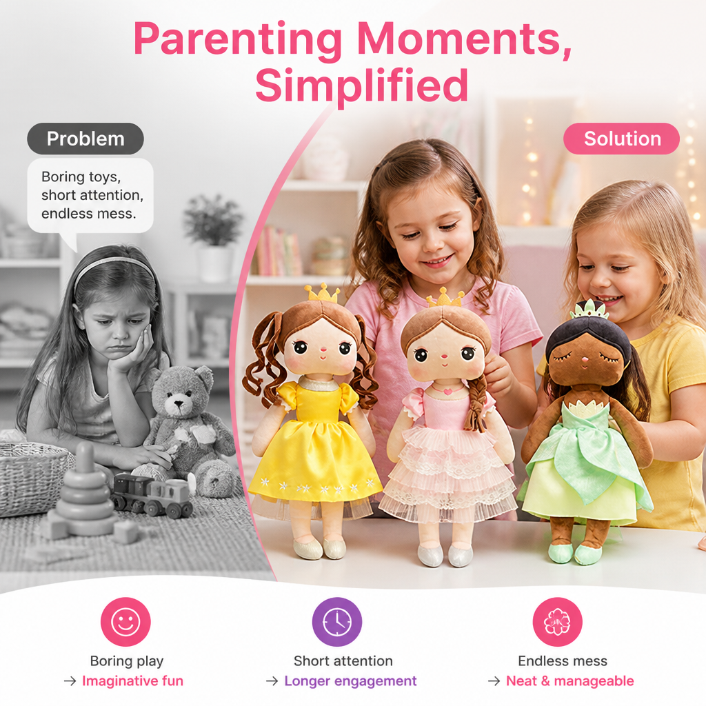 PetalPlush™ Princess Plush Doll — Cuddly Friend For Playtime