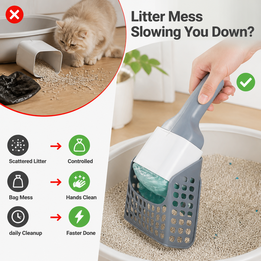 Scoop & Go™ - Cat Litter Scoop with Waste Holder