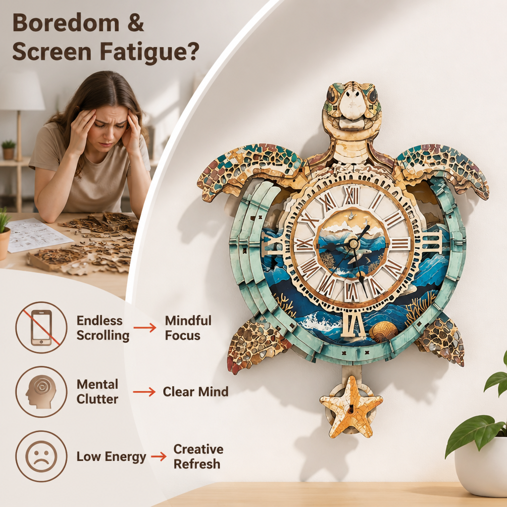 TideCraft™ — Coastal Turtle Wall Clock