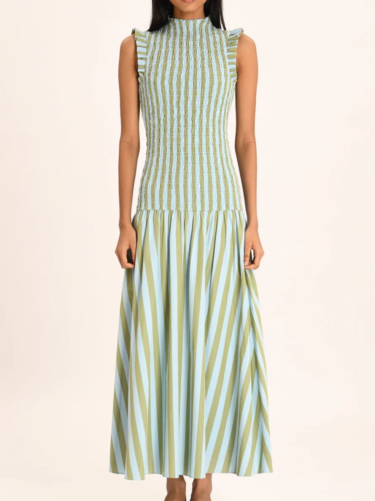 Luminelle™ Stripe Maxi Dress — Turn Heads Instantly with Flawless Comfort and Grace