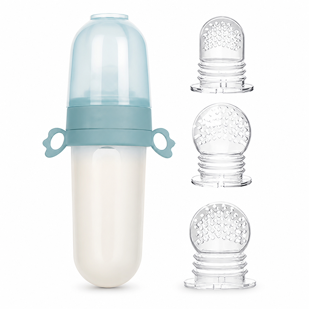 NibbleMate™ Baby Feeding Set — Spoon Feeder & Mesh Feeder Bags
