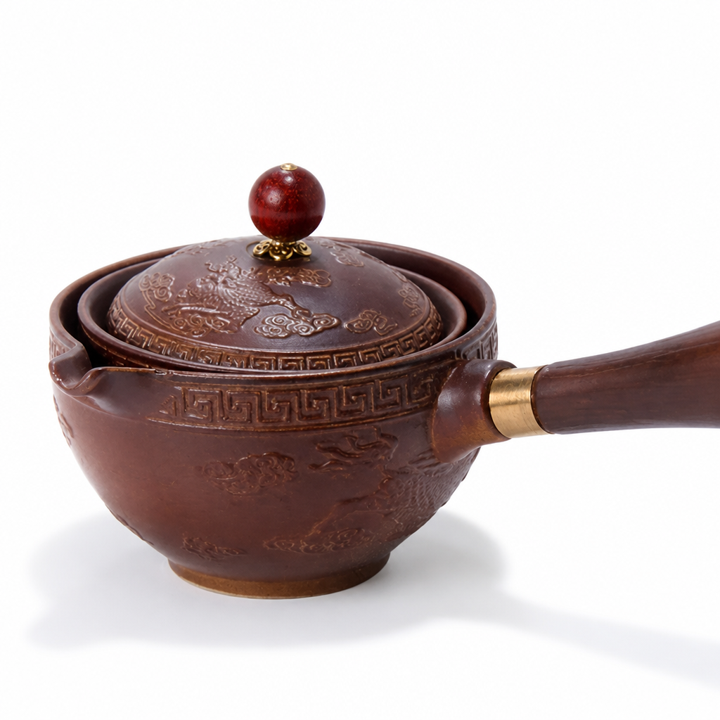 TeaSwirl™ 360° Rotating Teapot Set with Built-In Filter