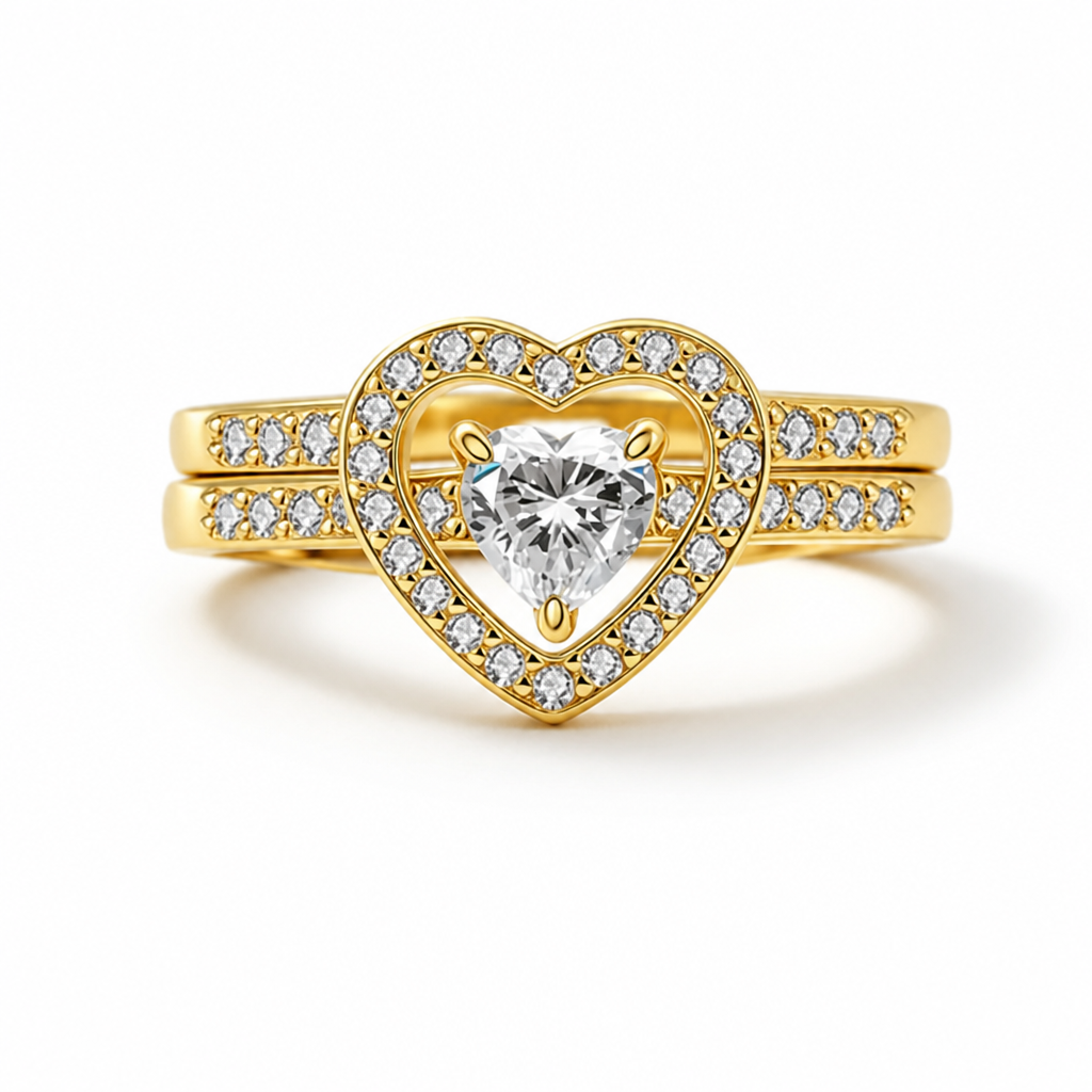 HeartCharm™ — Sparkling Heart Crystal Ring