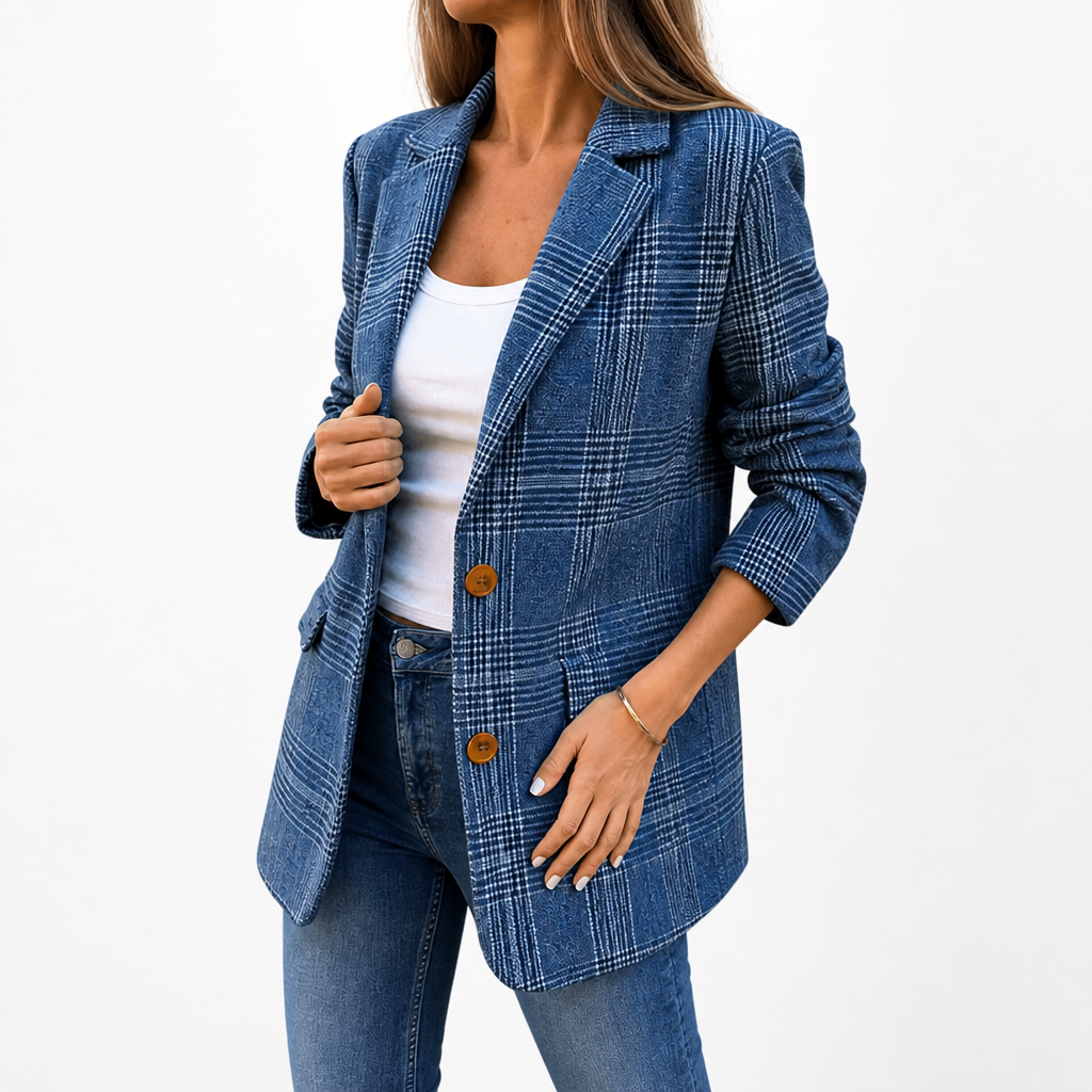 GraceFit™ — Women’s Tailored Plaid Blazer