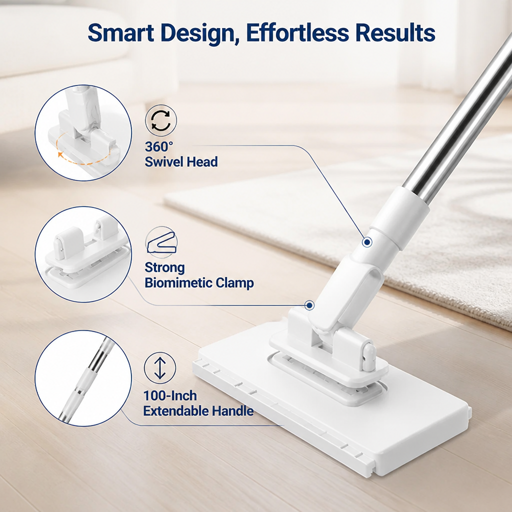 FlatGlide™ Flat Mop Set — Clean Floors With Ease