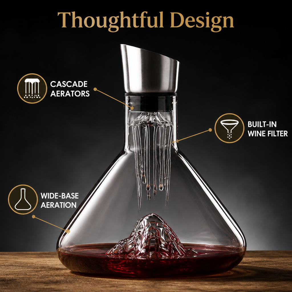 Glacio™ Cascade Aerating Wine Decanter Set