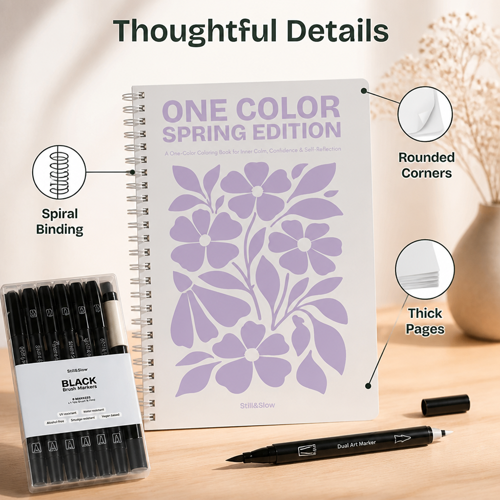 ArtBloom™ — One-Color Drawing Book