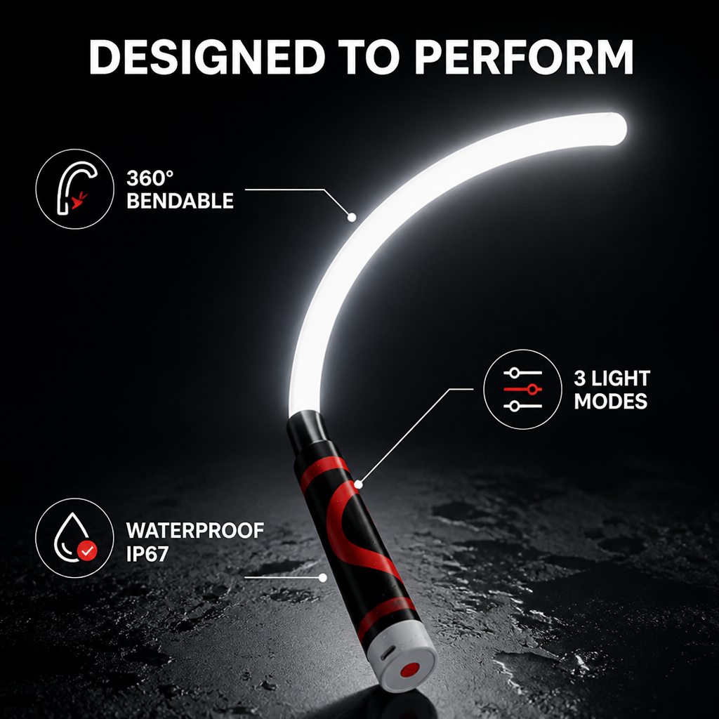 BendGlow™ Flexible Rechargeable LED Work Light — Bend It Anywhere