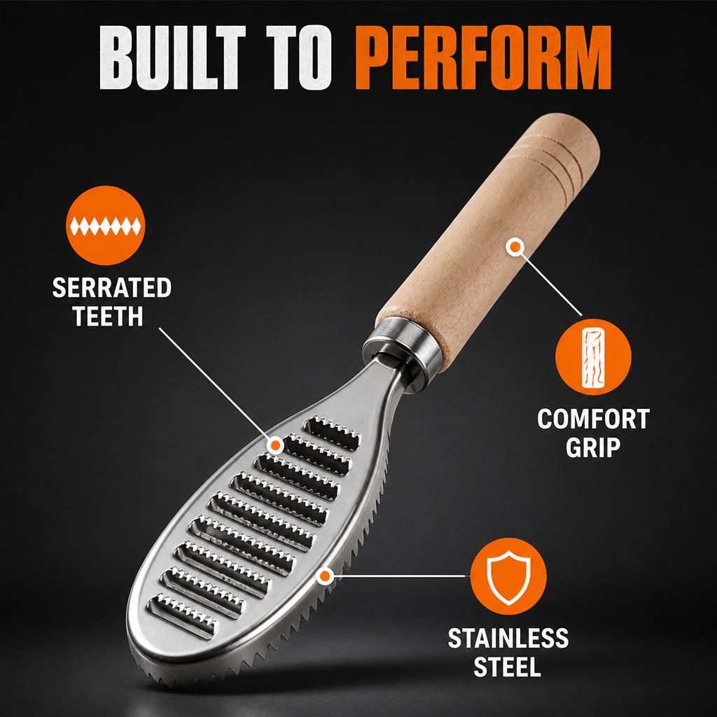 FishScale™ — Easy Fish Scaling & Cleaning Tool