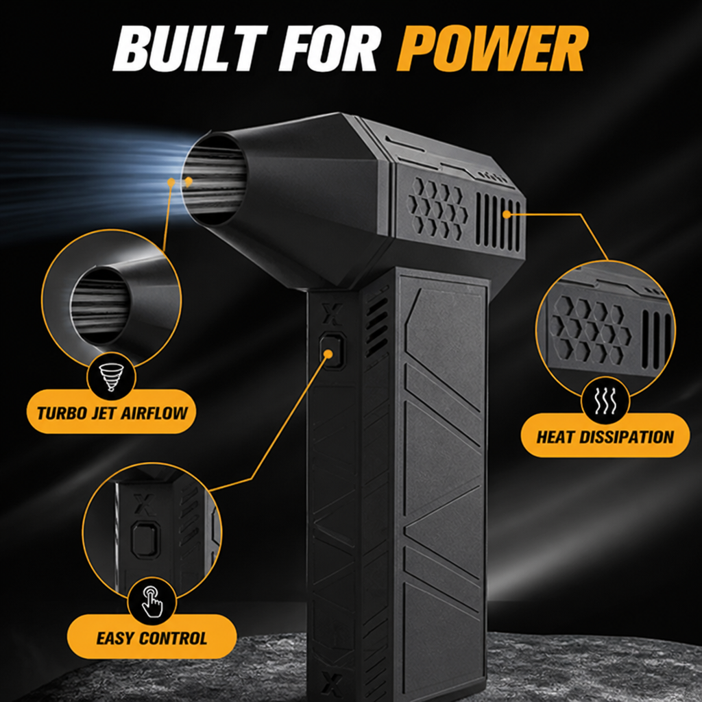 BreezeBolt™ Handheld Turbo Air Blower — Dry And Dust Fast