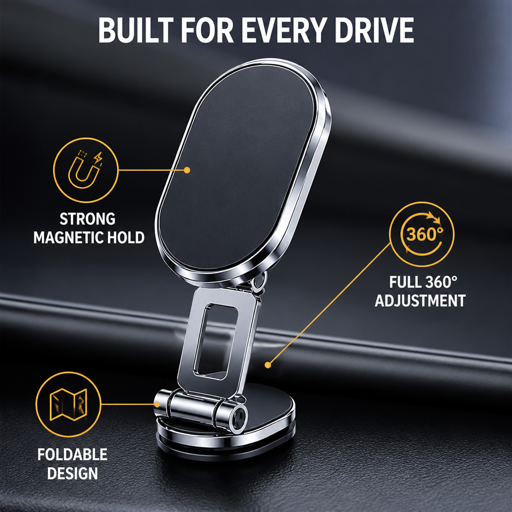 GripNest™ Magnetic Phone Mount