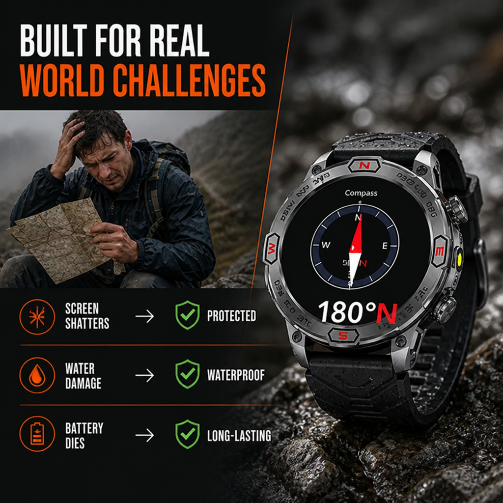 RidgeCore™ Rugged Outdoor Smartwatch